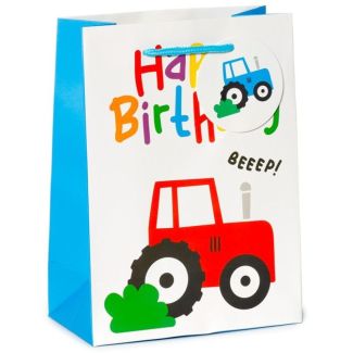 Wholesale Happy Birthday Little Tractors Gift Bag - Medium