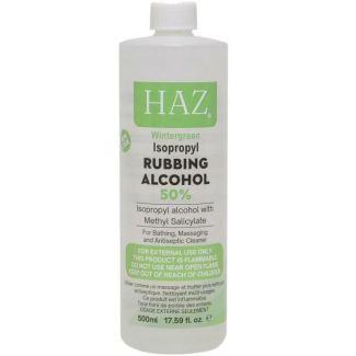 Wholesale Haz Wintergreen Isoprophyl Rubbing Alcohol 50% - 500ml