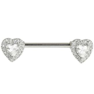 Wholesale Heart Shape Nipple Bar - 14mm 