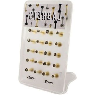 Labrets Crystal Piercing Set - Gold 