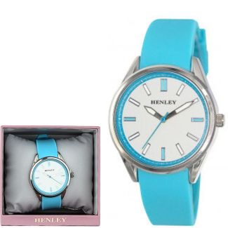 Wholesale Ladies Henley Silicone Strap Sports Watch - Blue
