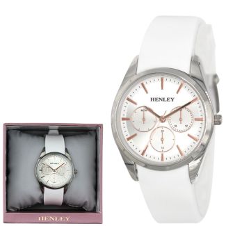 Wholesale Ladies Henley Silicone Strap Sports Watch - White 