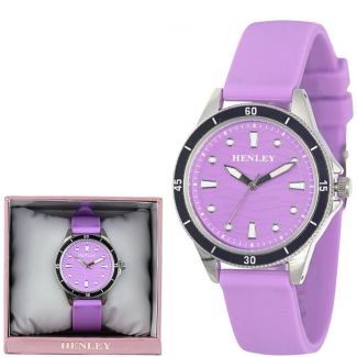 Wholesale Ladies Henley Silicone Wave Sports Watch - Lilac