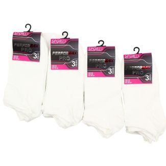 Wholesale Ladies PerformMax Pro White Trainer Liners (3 Pair Pack)