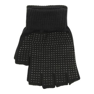 Ladies Thermal Fingerless Gripper Gloves - Black