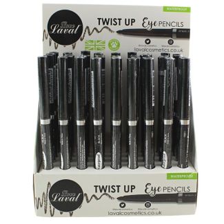Wholesale Laval Twist Up Kohl Eyeliner Pencil - Black 
