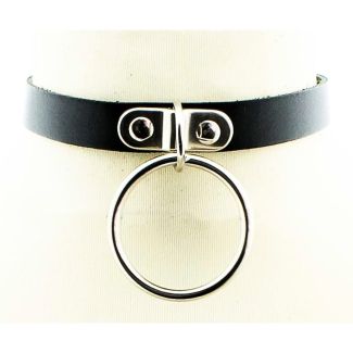 Wholesale Leather Neckband With Medium Ring