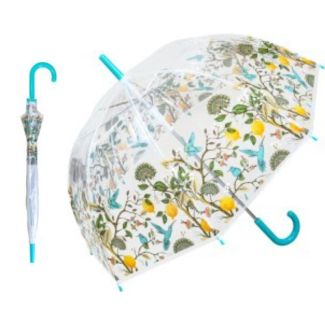 Wholesale Lemon Tree Print Auto Wind Resistant Dome Umbrella With Crook Handle