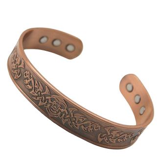 Wholesale Magnetic Copper Bangle - Skull Design (One Size) 