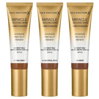 Wholesale Max Factor Miracle Second Skin Hybrid Foundation - Assorted 