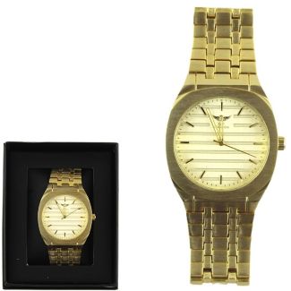 Wholesale Men's NY London Metal Bracelet Watch - Gold 