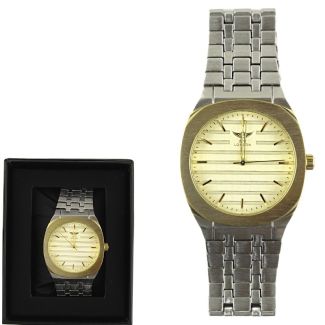 Wholesale Men's NY London Metal Bracelet Watch - 2 Tone 