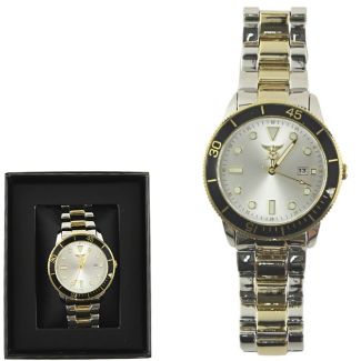 Wholesale Men's NY London Metal Bracelet Watch 2 tone 