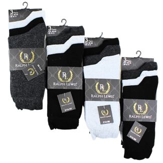 Wholesale Men's Ralph Lewis Plain Socks (3 Pack) - Assorted Colours