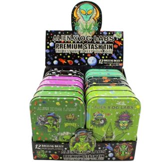 Wholesale Metal Stash Tins - Alien X OG Labs