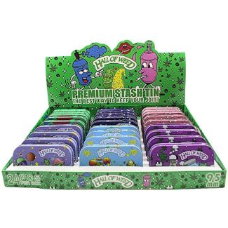 Wholesale Metal Stash Tins - Hall Of Leaf Design (95mm)