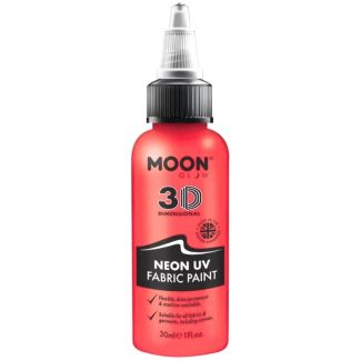 Wholesale Moon Glow 3D Neon UV Fabric Paint - Red 