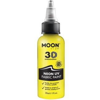Wholesale Moon Glow 3D Neon UV Fabric Paint - Yellow 