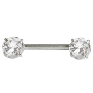 Wholesale Nipple Bar - Clear 14mm 