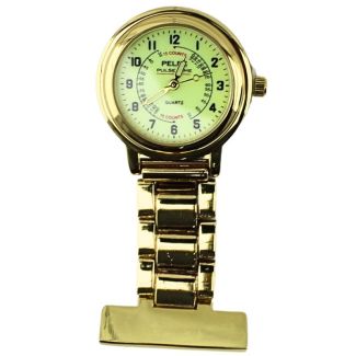 Wholesale Pelex Unisex Nurses Glow In The Dark Fob Watch - Gold/Luminous