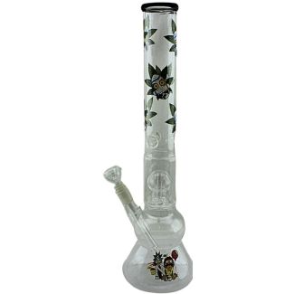 Wholesale Percolator Glass Waterpipe R&M Design - Assorted (18 Inch)