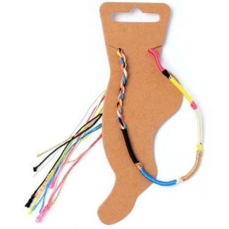 Wholesale Rainbow Knotted Cord Anklet - Assorted