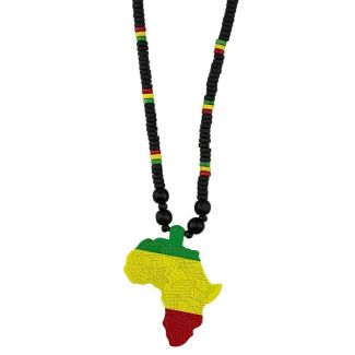 Wholesale Rasta African Continent Necklace 