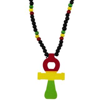 Wholesale Rasta Ankh Design Necklace 