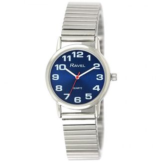Wholesale Ravel Ladies Metal Expander Watch - Silver/Blue