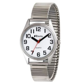 Wholesale Ravel Ladies Metal Expander Watch - Silver/White 