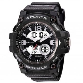 Wholesale Ravel Men's 5ATM Ana-Digi Sports Watch - Black
