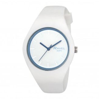 Wholesale Ravel Unisex Comfort Fit Silicone Watch - White