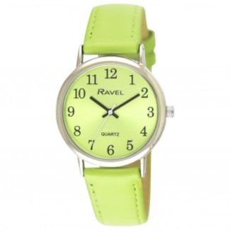 Wholesale Ravel Women's Classic Bright Strap Watch - Bright Lime Green