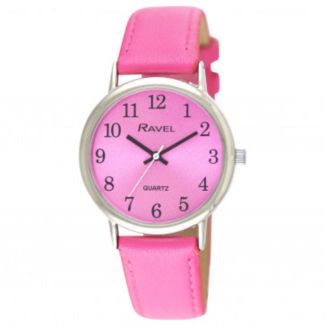 Wholesale Ravel Women's Classic Bright Strap Watch - Bright Pink