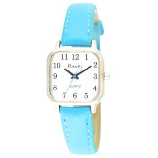 Wholesale Ravel Women's Cushion Shaped Bright Strap Watch - Bright Blue