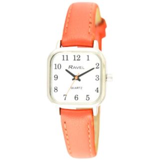 Wholesale Ravel Women's Cushion Shaped Bright Strap Watch - Bright Orange