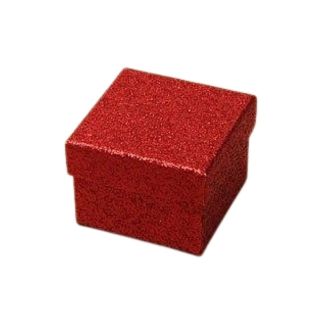 Wholesale Red glitter gift box 5x5x4cm