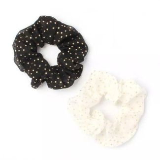 Wholesale Regular - Gold Glitter Polka Dot Scrunchie.Dia.10cm