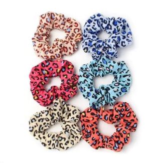 Wholesale Regular - Leopard Print Scrunchie. Dia.10cm