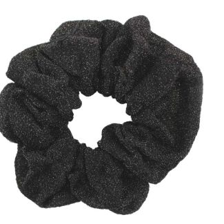 Wholesale Shiny Hair Scrunchies-Black