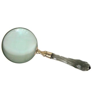 Wholesale Silver Magnifying Glass with Transparent Marble Handle - 27cm
