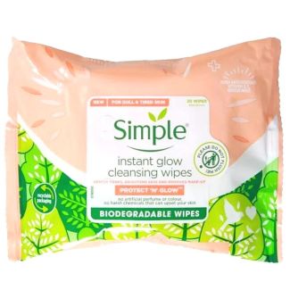 Wholesale Simple Instant Glow Cleansing Wipes 