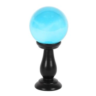 Wholesale Small Teal Crystal Ball On Stand 
