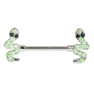 Wholesale Snake Design Nipple Bar - 14mm 
