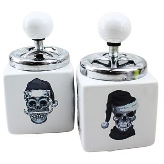 Wholesale Spinning Ashtray Ceramic "Skull With Hat" Design - Assorted 