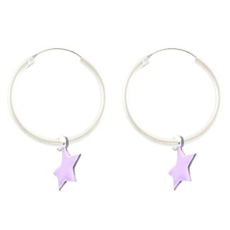 Wholesale Sterling Silver Hoop With Dangling Star