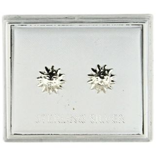 Wholesale Sterling Silver Sun Design Studs (8mm)