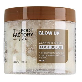 Wholesale The Foot Factory Glow Up Coconut Sugar Foot Scrub 400g 