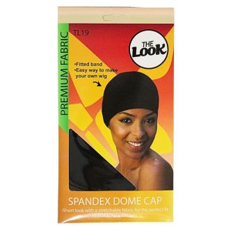 Wholesale The Look Spandex Short Look Dome Cap-Black