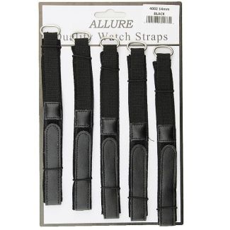 Wholesale Allure Black Velcro Watch Straps - 14mm